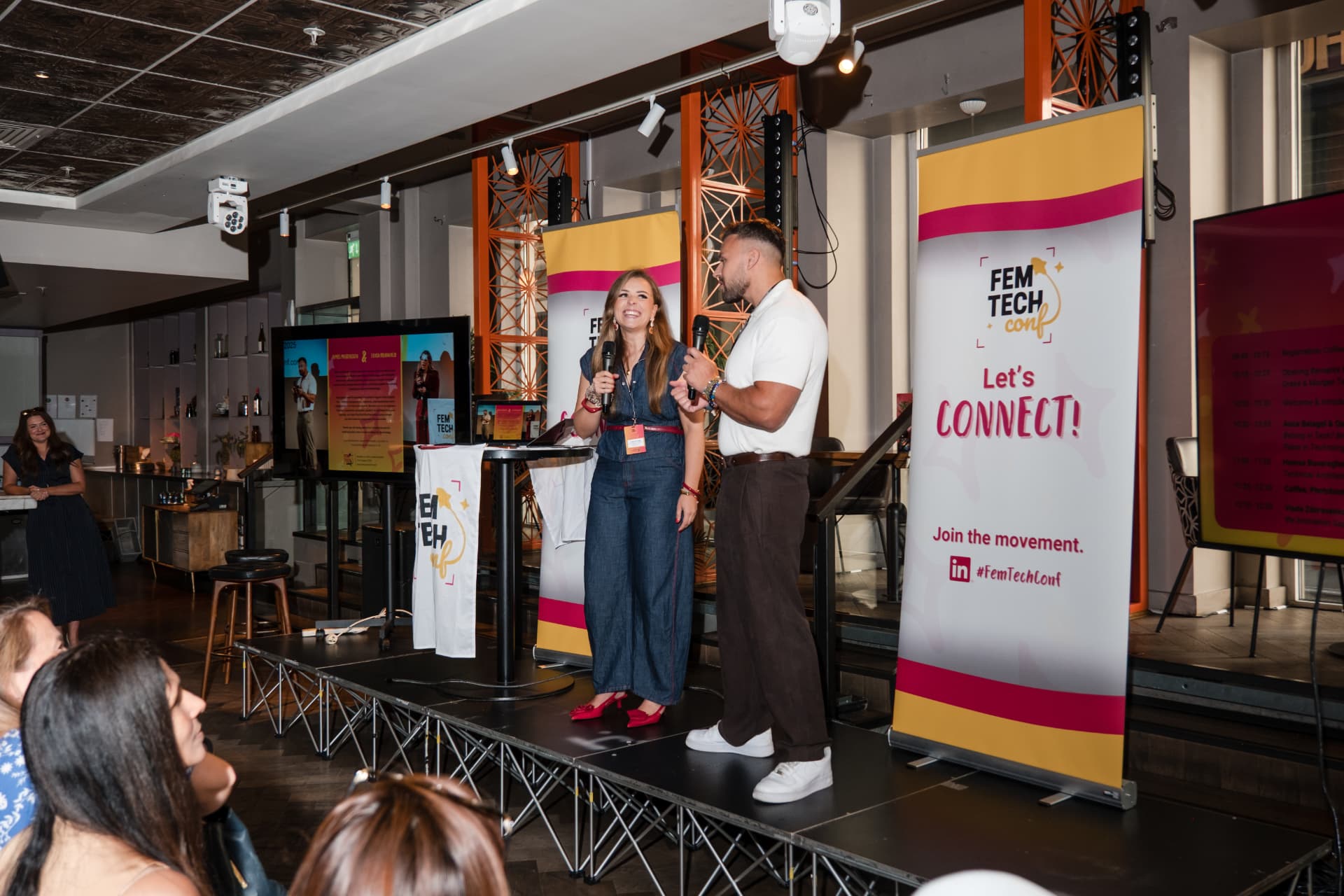 Speakers on stage at the 2026 Women in Tech London Summit